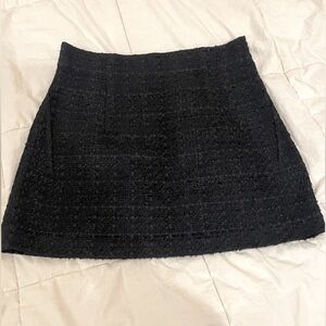 NWT Zara Black Bouclé Mini Skirt M
